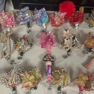 Colorful Decorative Initial Badge Clips